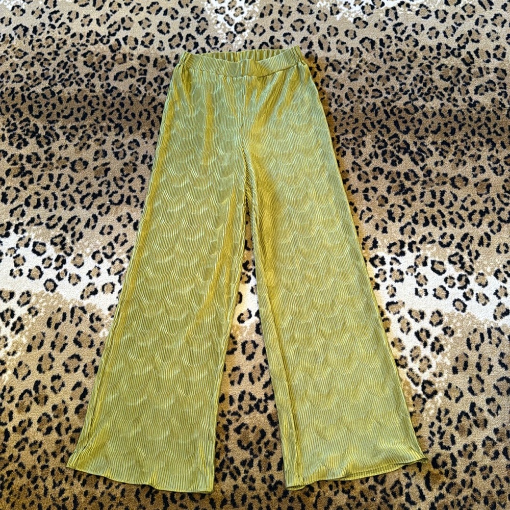 Meshki wide leg pants in green